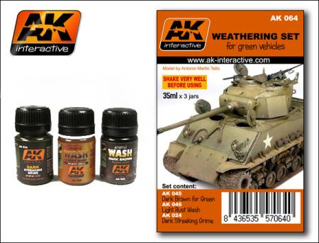 AK Interactive Weathering Set for Green Vehicles